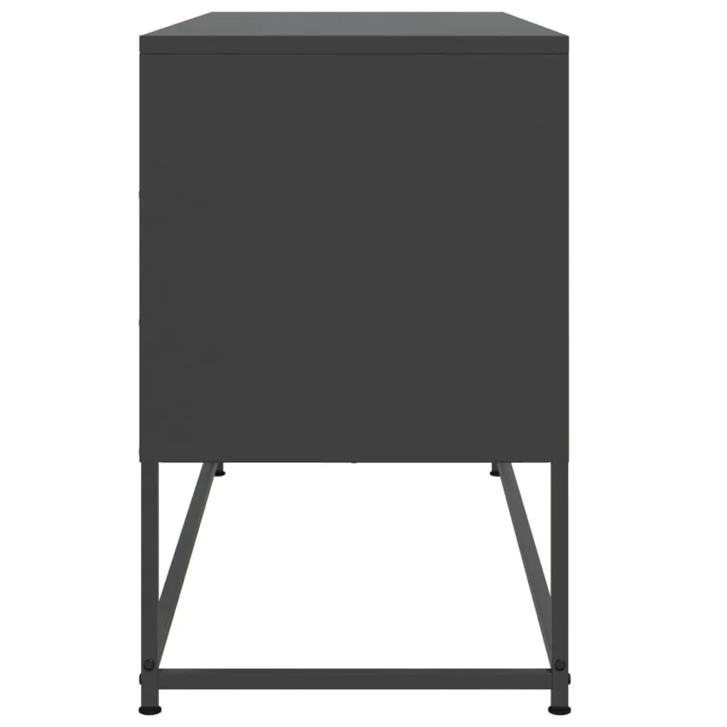 Mobile TV vidaXL Nero 100,5x39x60,5 cm | Acciaio Industriale Robusto - 7