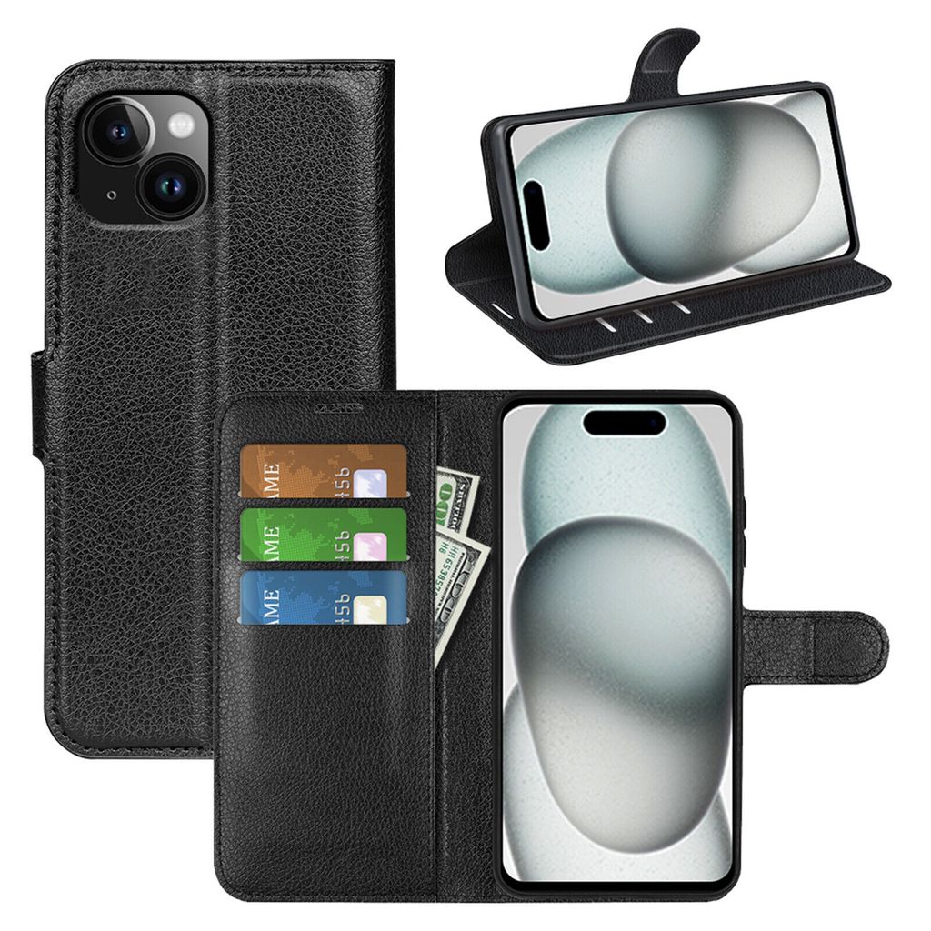 Hülle für Apple iPhone 15 Handyhülle Handy Tasche Wallet Produktbild 