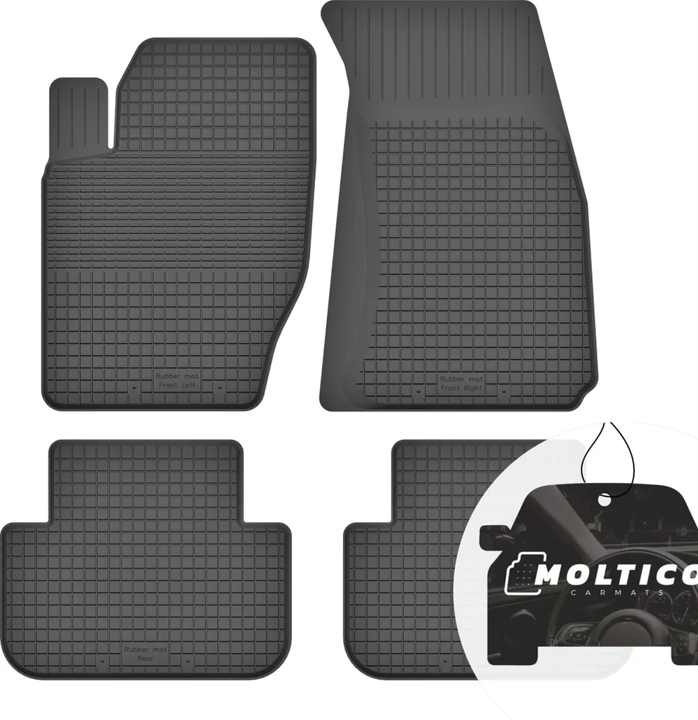 Tappetini Gomma Peugeot 107 (2005-2014) - Set 4 Pezzi Bordo Alto 3D