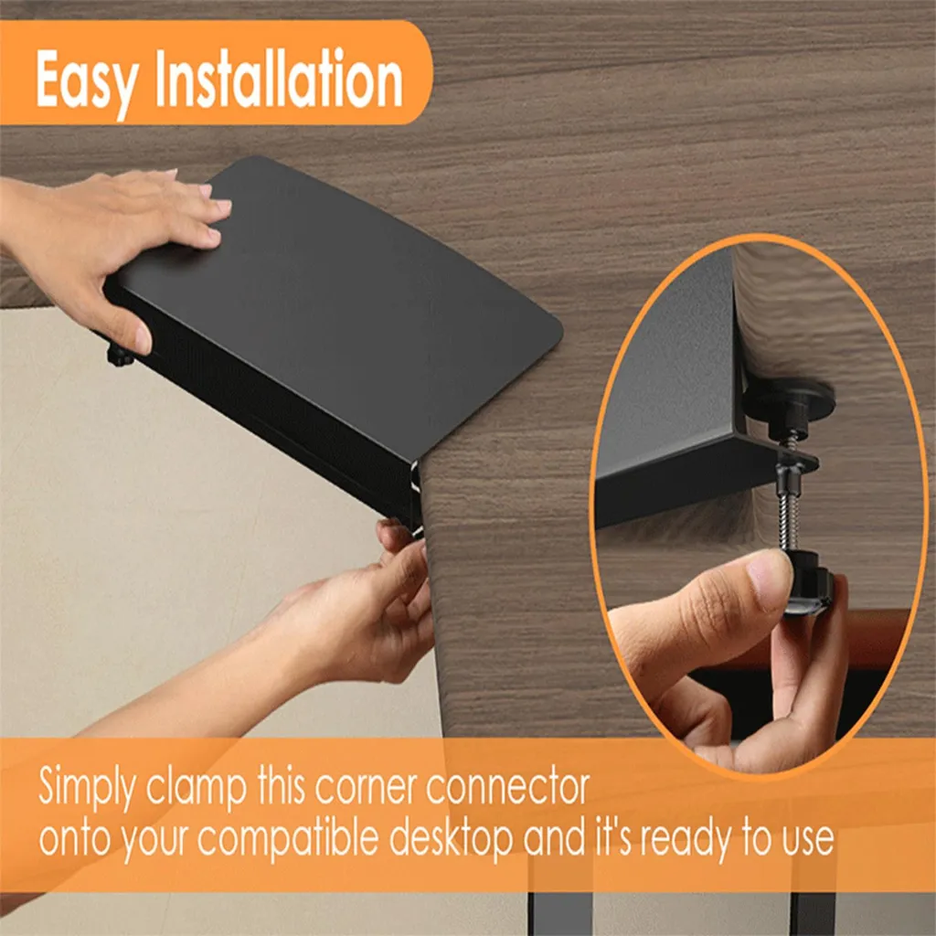 Fixation de bureau d'angle pour setup de télétravail en L - 4