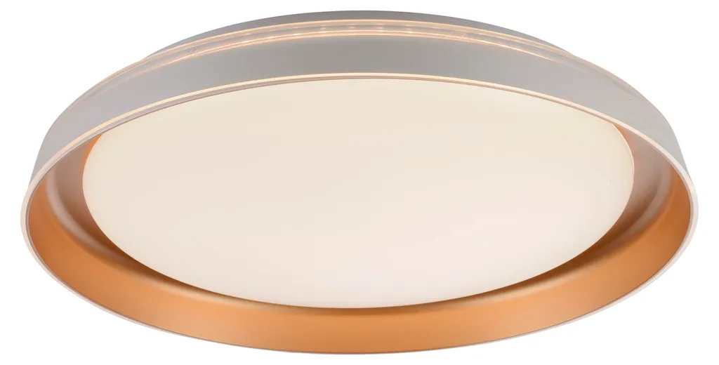 Plafonnier LED design SATI laiton mat intensité réglable pour salon