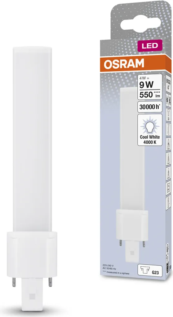 Lampe LED OSRAM DULUX S G23 4W 550Lm 4000K Blanc Neutre 4058075558045