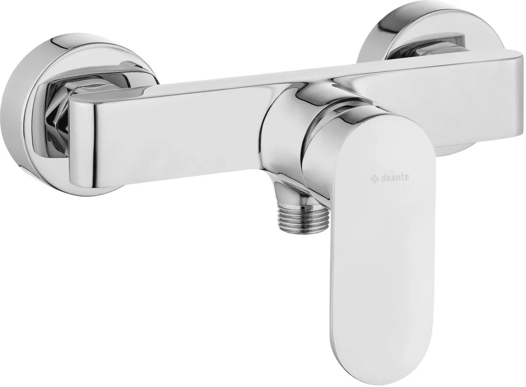 Rubinetto Doccia Parete Design Moderno | Miscelatore Minimal Nero/Cromo