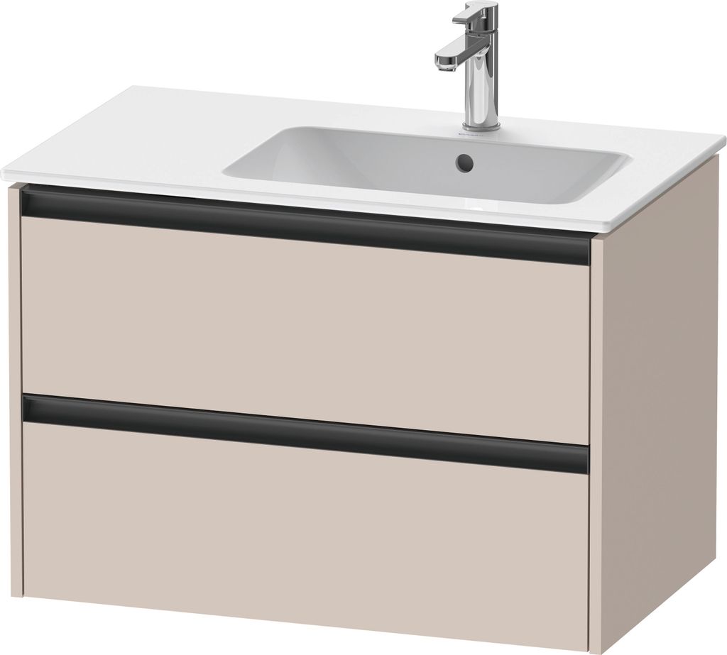 Duravit Ketho.2 Wastafelonderkast 81x48x54,9 cm Mat Taupe