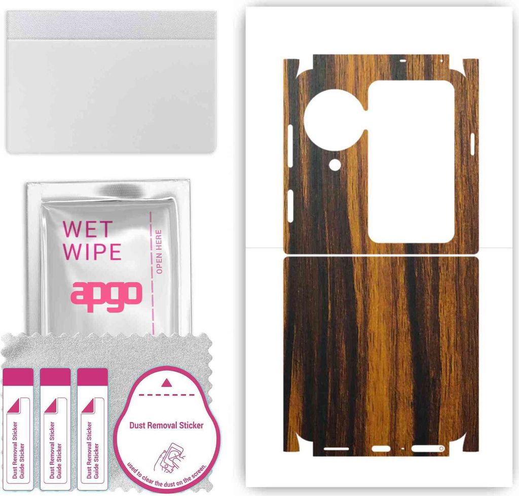 apgo Rückseite + Seiten Schutzfolie, Skin, kompatibel mit Oppo Find N3 Flip, Hinten Displayschutzfolie aus Vinylfolie, kratzfest, einfache Montage...