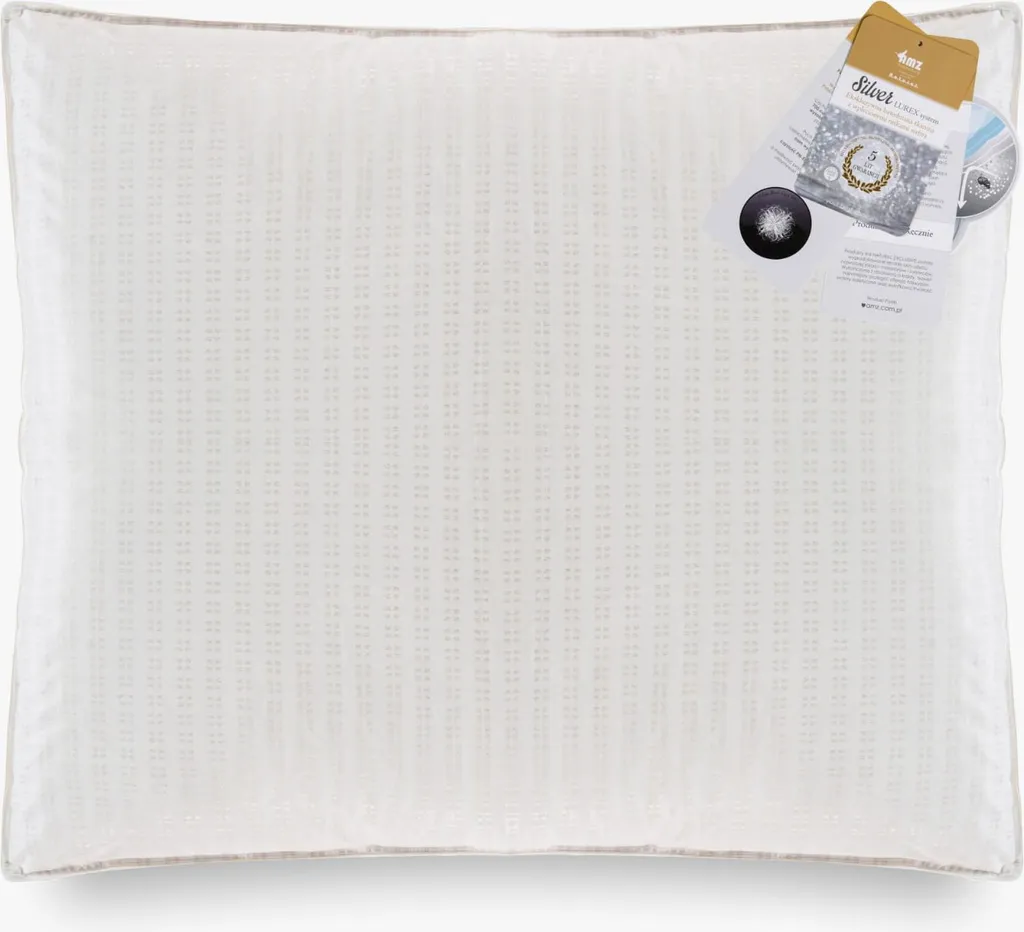 Oreiller en duvet d'oie argent 900g Warm Exclusive 70x80 cm luxe