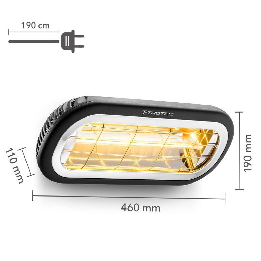 TROTEC Infrarot-Heizstrahler IR 2001 | 2.000 Watt Produktbild 3