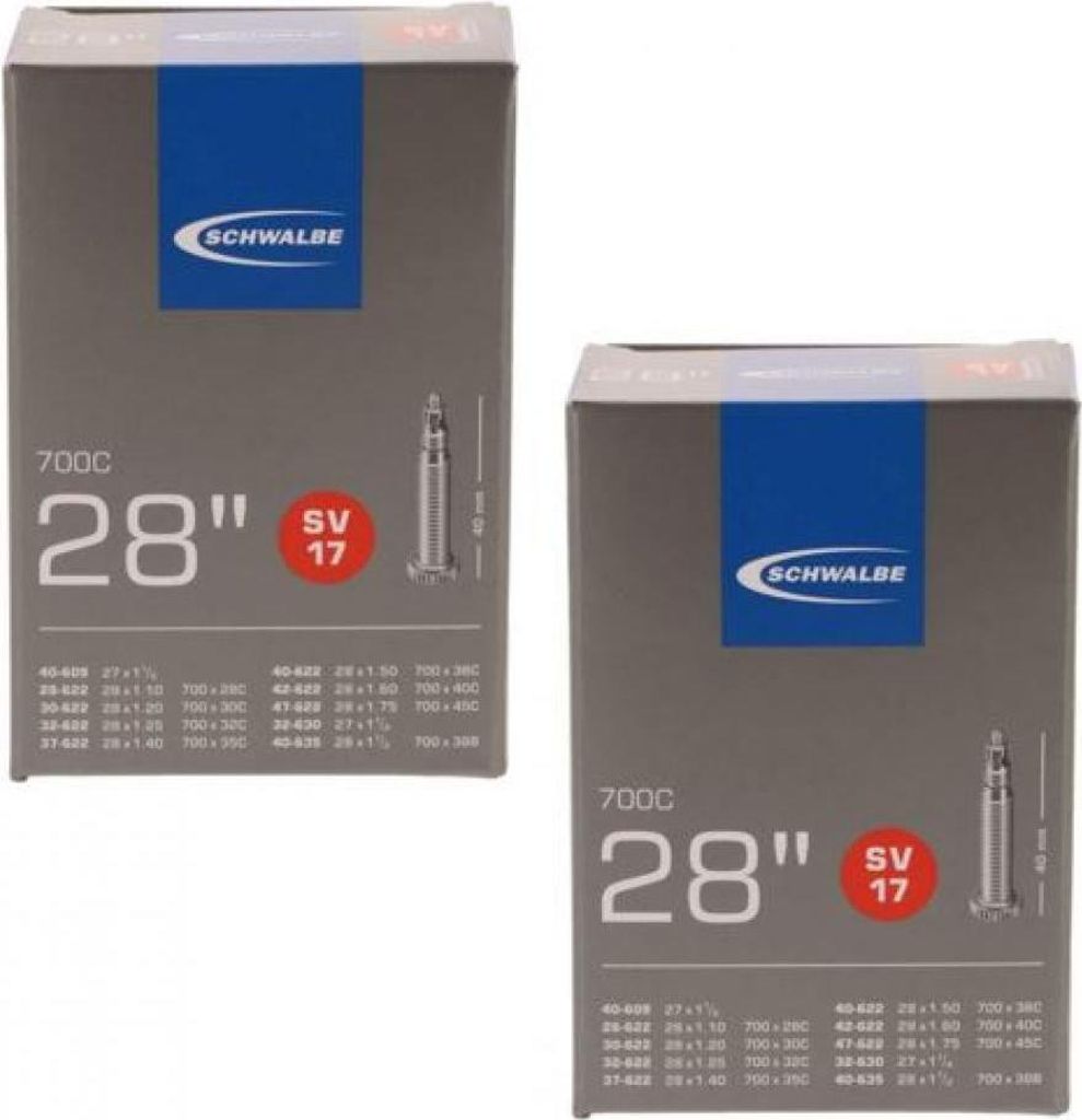 2x Schwalbe Schlauch SV17 40 mm 28x1.10-1.75 Zoll Produktbild 
