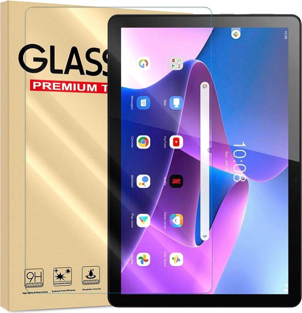 Panzer Folie für Lemovo M10 Plus (3Gen) Echt Glas Produktbild 
