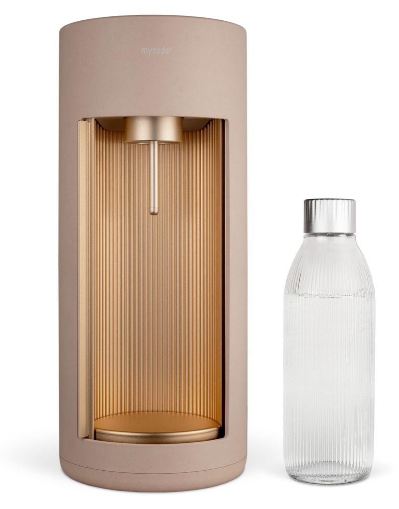 Mysoda Glassy Design-Wassersprudler (Latte) mit 1L Produktbild 
