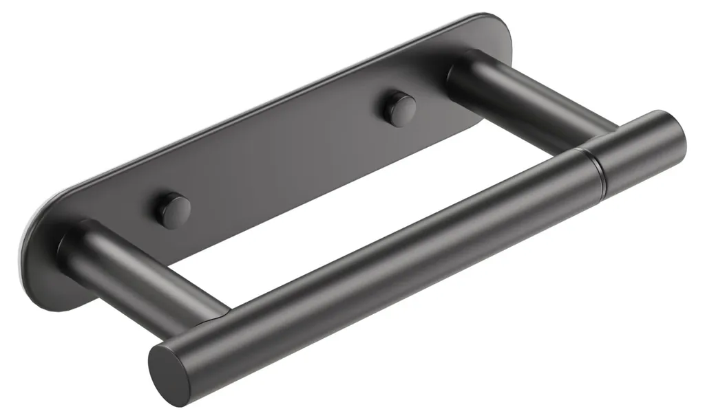 Support papier toilette noir fixation murale pour cuisine et sanitaires