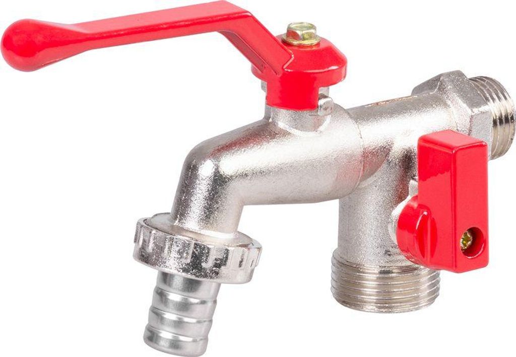 Ventil für Wasser Strend Pro, 3/4"-3/4"-1/2", doppelt, Produktbild 