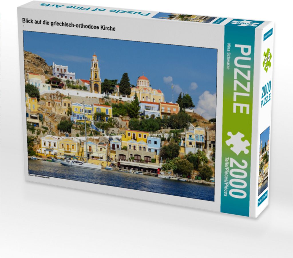 CALVENDO Puzzle Blick auf die griechisch-orthodoxe Kirche 2000 Teile Puzzle quer | 2000 Teile Lege-Größe 90x67cm Foto-Puzzle für glückliche Stu...