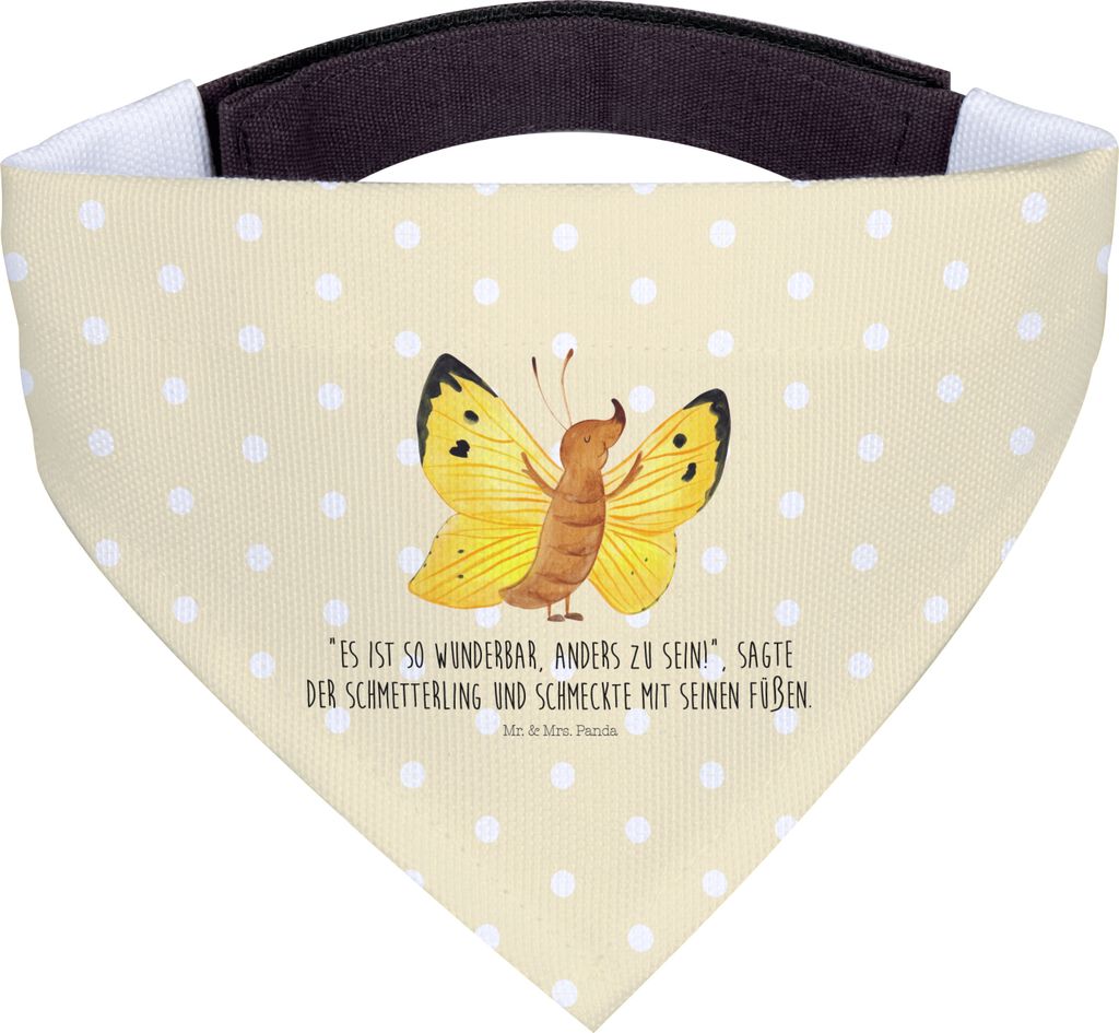 Mr. & Mrs. Panda Halstuch Für Hunde Schmetterling Zitronenfalter - Gelb Pastell - Geschenk, Lustige Sprüche, Hundehalstuch, Außergewöhnlich, Be...