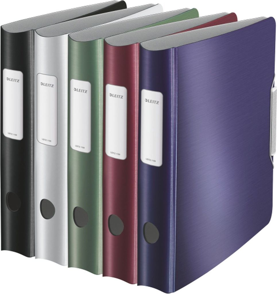 Leitz 11090099, 5 Ordner, farbig sortiert, Lagerung, Hartschaumstoff, A4, 350 Blätter