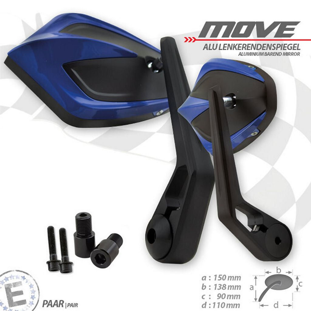 Lenkerendenspiegel MOVE M16 passend für Yamaha blau