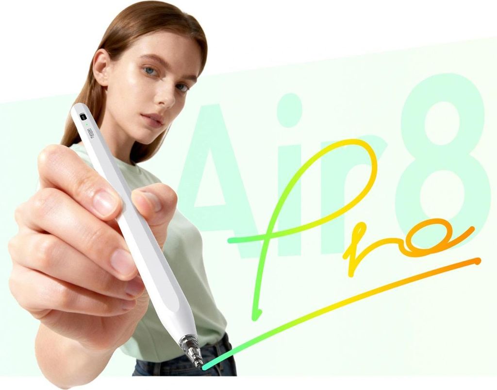 Metapen Pencil Air8 Pro Eingabestift USB-C Air-Flex Spitze Weiß