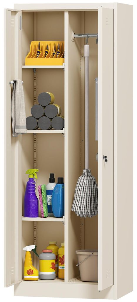 HOMCOM Besenschrank Mehrzweckschrank Vorratsschrank mit Produktbild 