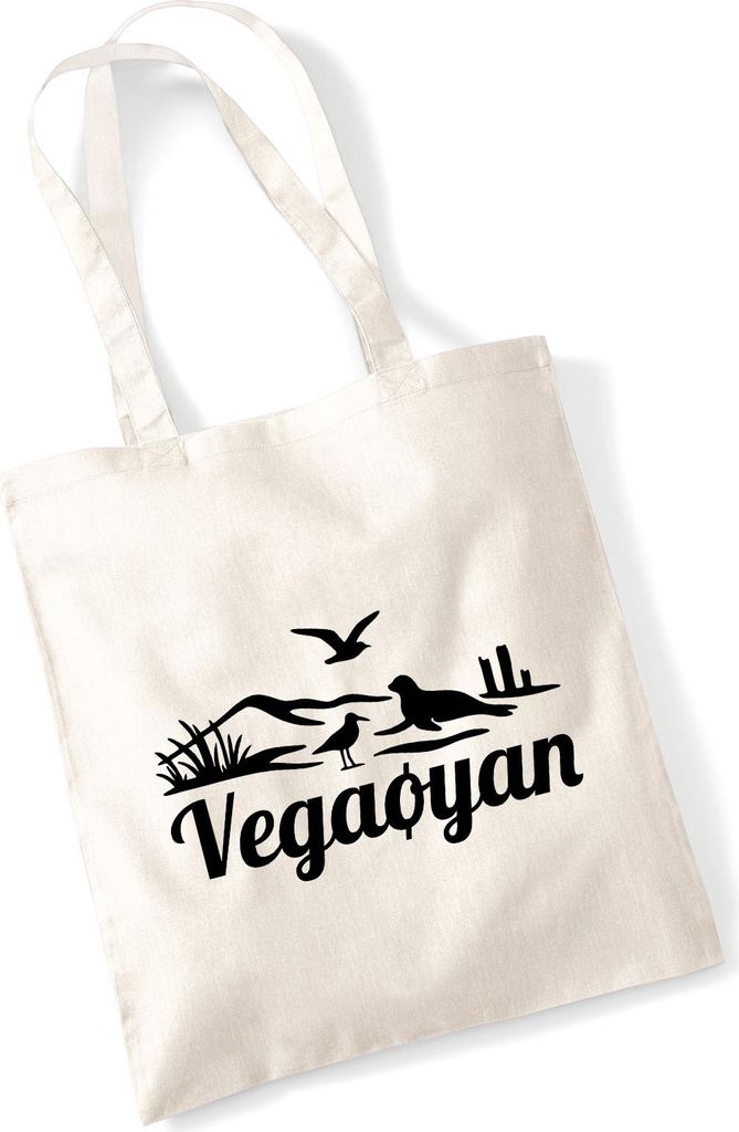 Huuraa Jutebeutel Vegaøyan Norwegen 10 Liter Natural Baumwolle Tasche Geschenkidee