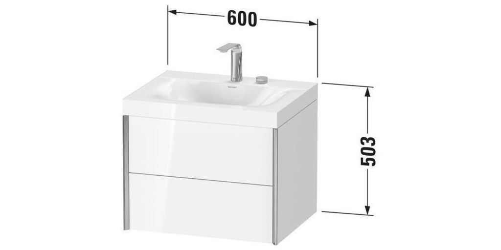 DURAVIT XV4614NB283PA00 XViu cbon.wh 600x480x503mm +MWT,