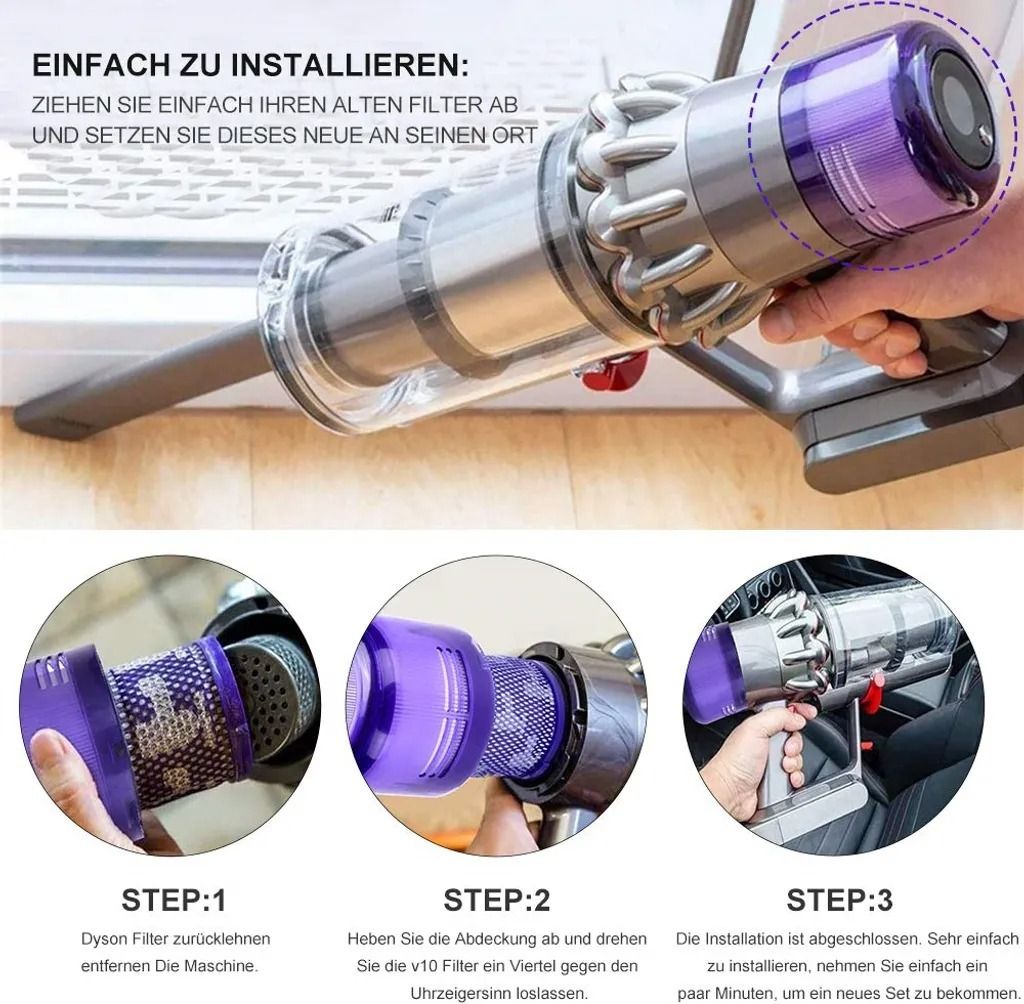 4 szt. filtr HEPA do Dyson Cyclone V11 Absolute, Absolute Zdjęcie produktu 5