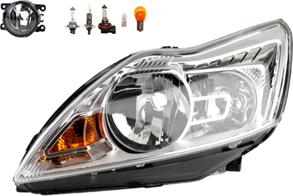 Johns, Scheinwerfer Halogen passend für Ford Focus 05 02/08-01/11 H7 H1 L +Nebel+Leuch. 1679658 1568269 1521193 1734677 1744977 8M5113101AA 8M5113...