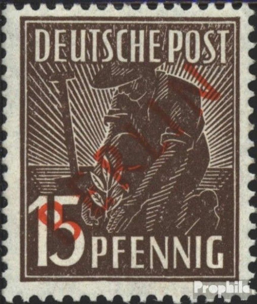 Briefmarken Berlin (West) 1949 Mi 25 postfrisch Rotaufdruck