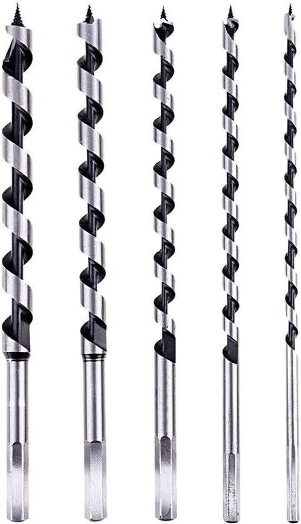 Perçage profond poutre bois, set de forets 23 cm de 6 à 14 mm hex