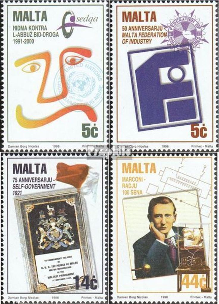 Briefmarken Malta 1996 Mi 985-988 (kompl.Ausg.) postfrisch Produktbild 