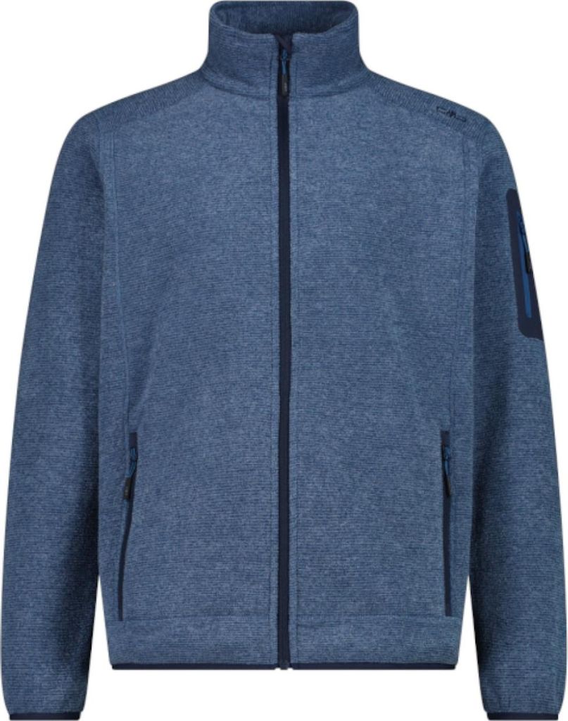 CMP Herren Outdoor Fleece Jacke Knit-Tech Meliert blau 52