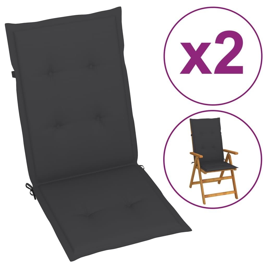 2/4x Hochlehner Auflagen Stuhlauflage Gartenstuhl Sitzauflagen Sitzkissen Sessel 