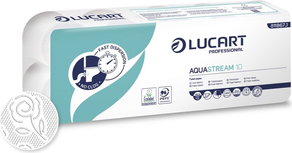 LUCART AQUASTREAM 10 - Toilettenpapier, 10 Stück Produktbild 