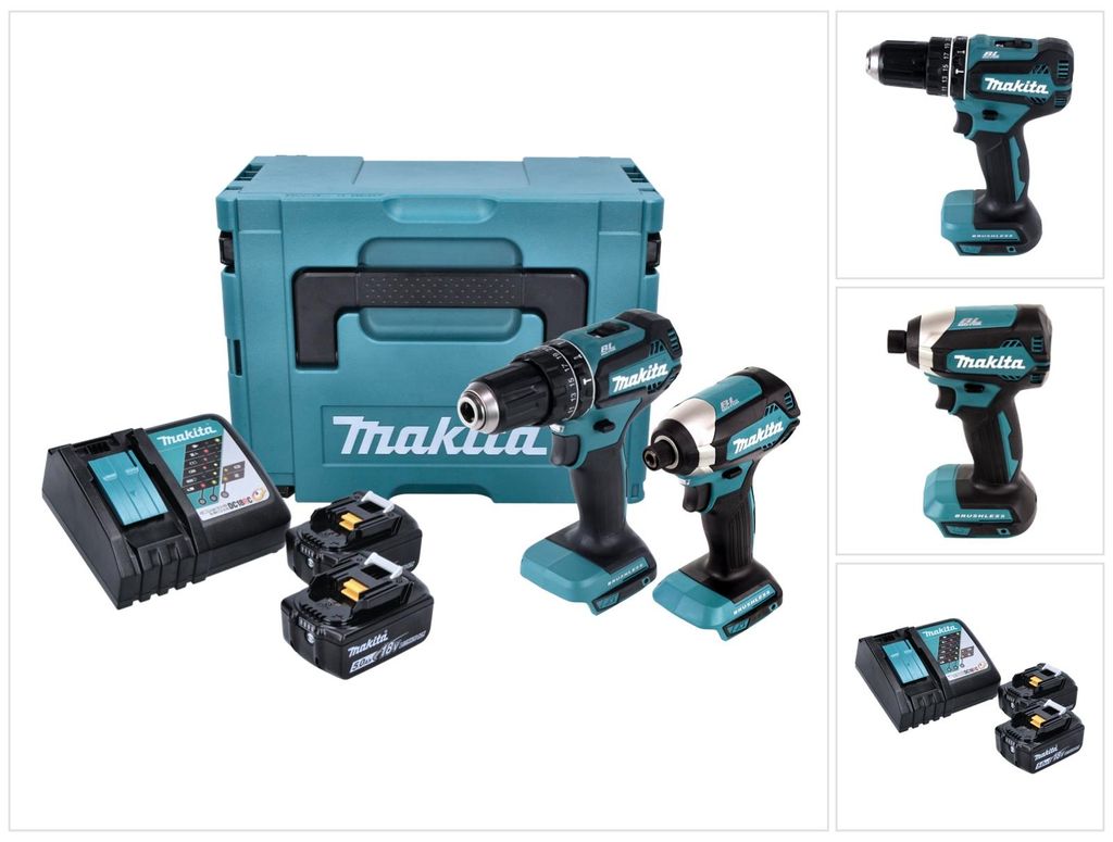 Makita DLX 2283 TJ Kit sans fil DHP 485 Perceuse-visseuse à Image du produit 