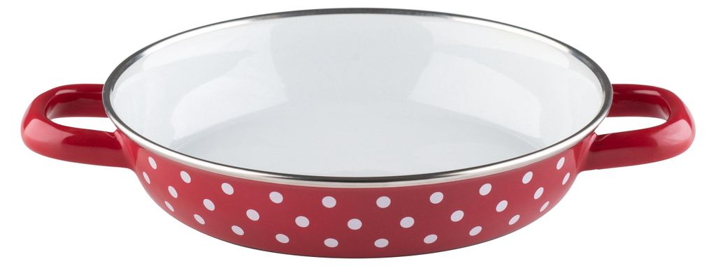 Riess Country eierpan, stippen rood, Ø20 cm, geëmailleerd, Productafbeelding 