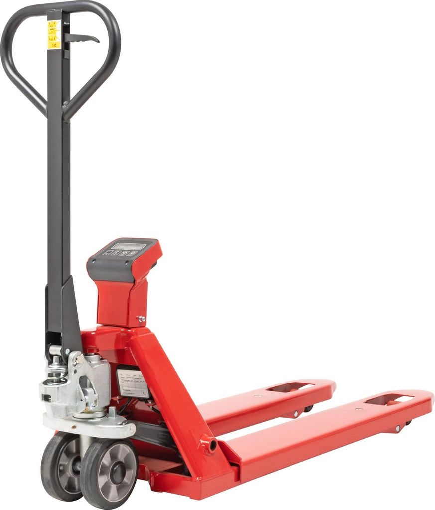 STIER Wiege-Hubwagen 1-kg-Schritte Tragkraft 2000 kg, Gabellänge 1150 mm, Hubbereich 85 - 200 mm, elektrischer Gabelhubwagen mit PolyurethanRollen...