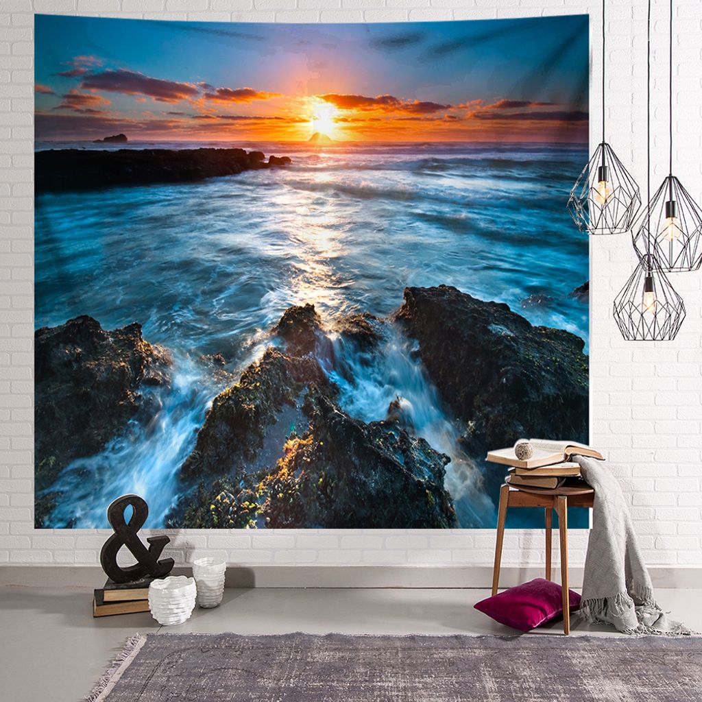 Tapisserie murale, tapisserie extérieure 150x200cm plage Image du produit 