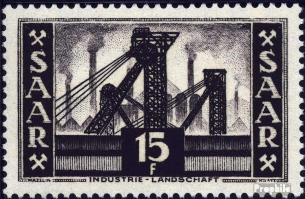 Briefmarken Saarland 1952 Mi 328 postfrisch Saaransichten