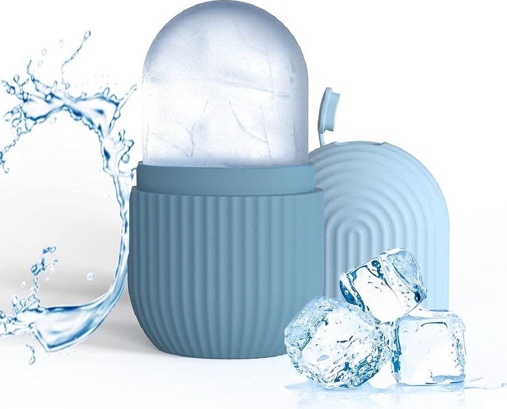Ice Roller, Facial Eisroller Augeneismassage Gesichtsbehandlung Schönheit Hautpflege Eiskompresse Schrumpft Poren, Anti-Falten, reduziert Schwellu...