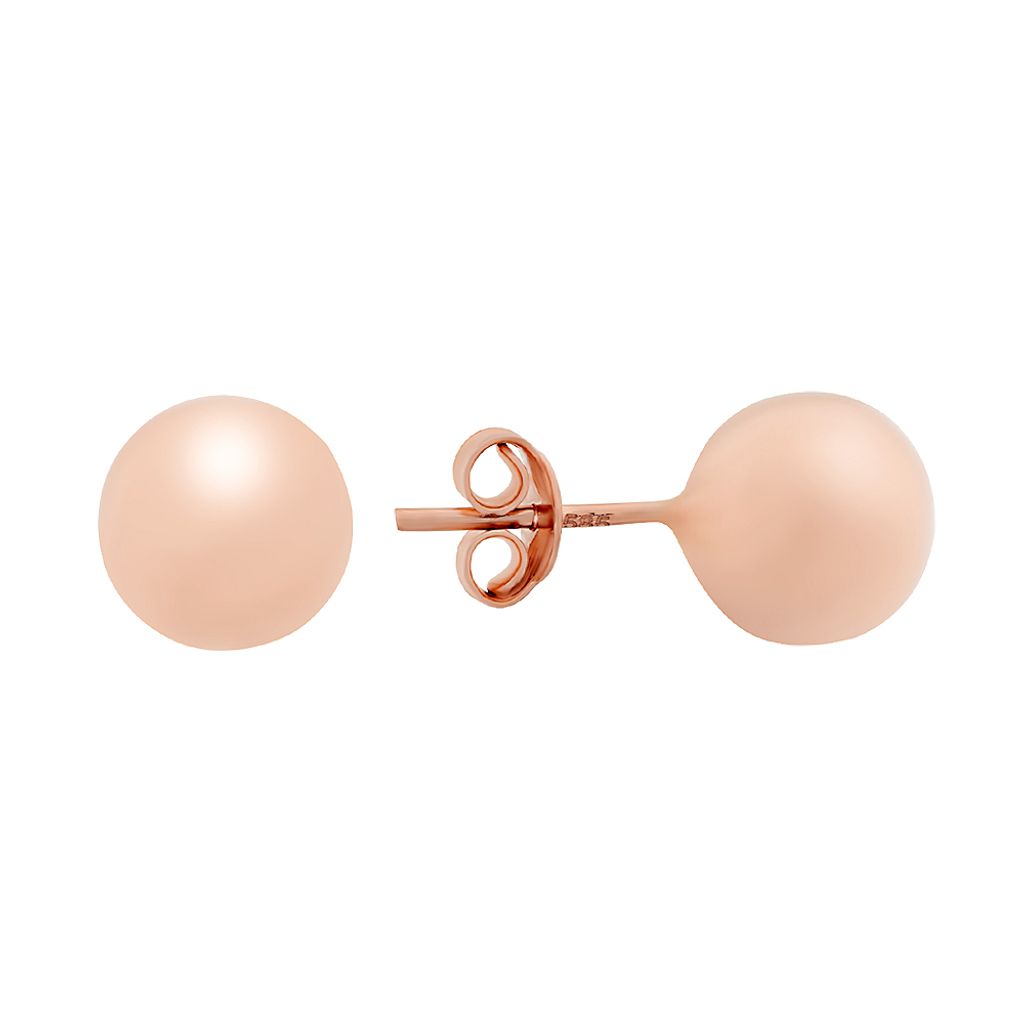 Ohrstecker aus 585 Rotgold, Ohrschmuck Gold, Goldschmuck für Damen