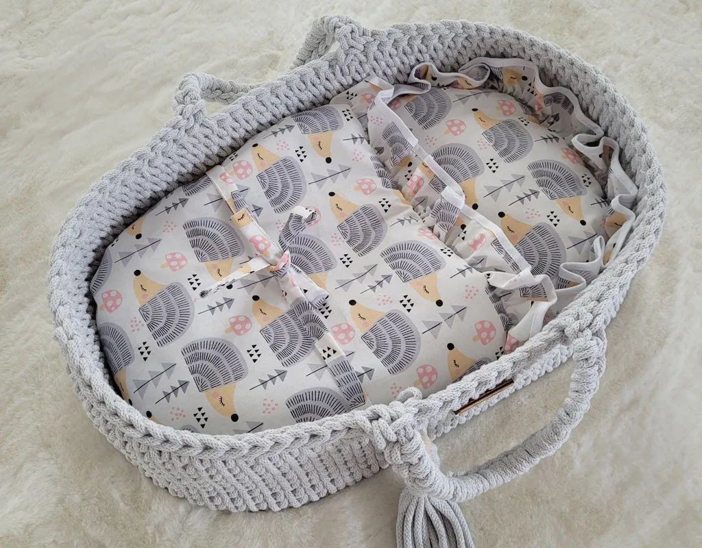 Linge à nouer pour poupées hérisson gris vêtement mini - 3