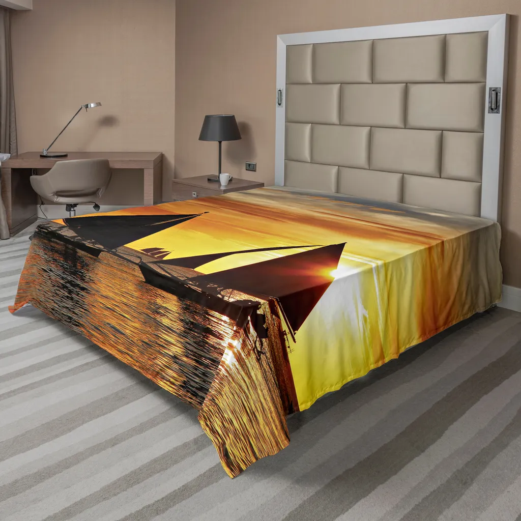 Drap de Lit Anti-Plis et Ultra Doux - Motif Voilier Boracay Durable