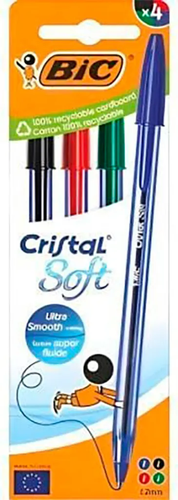 Stylos à bille Bic 516343 pour prise de notes et examens Lot de 4 unités