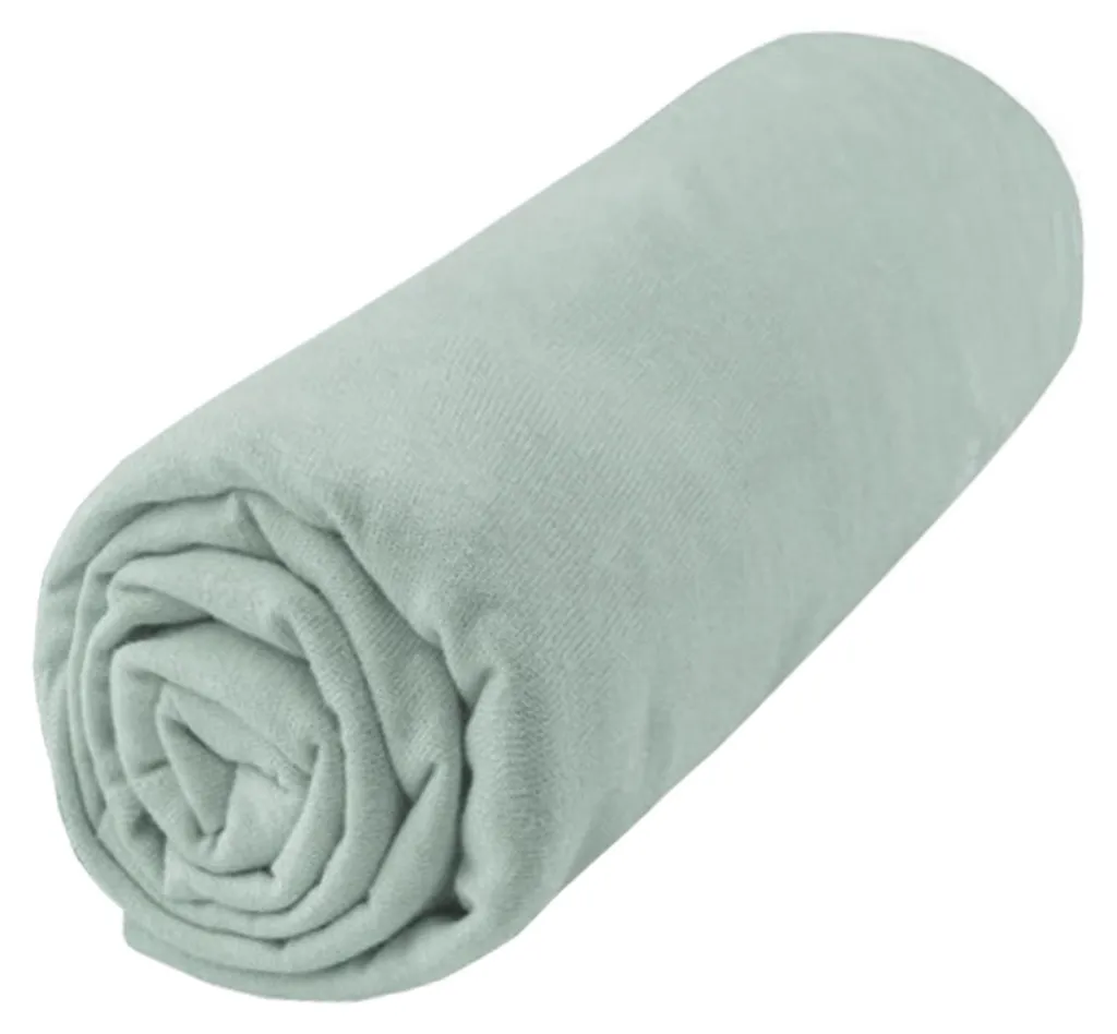Aménager le lit bébé avec le Drap-housse 70x140 cm Vert-de-gris