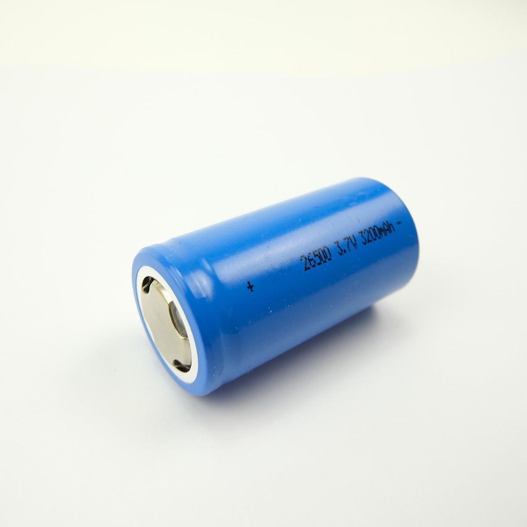 26500 3,7 Volt Akku 3200 mAh LIPO Maße: Durchmesse 26 mm, Länge 50 mm wiederaufladbar Flap Top Batterie