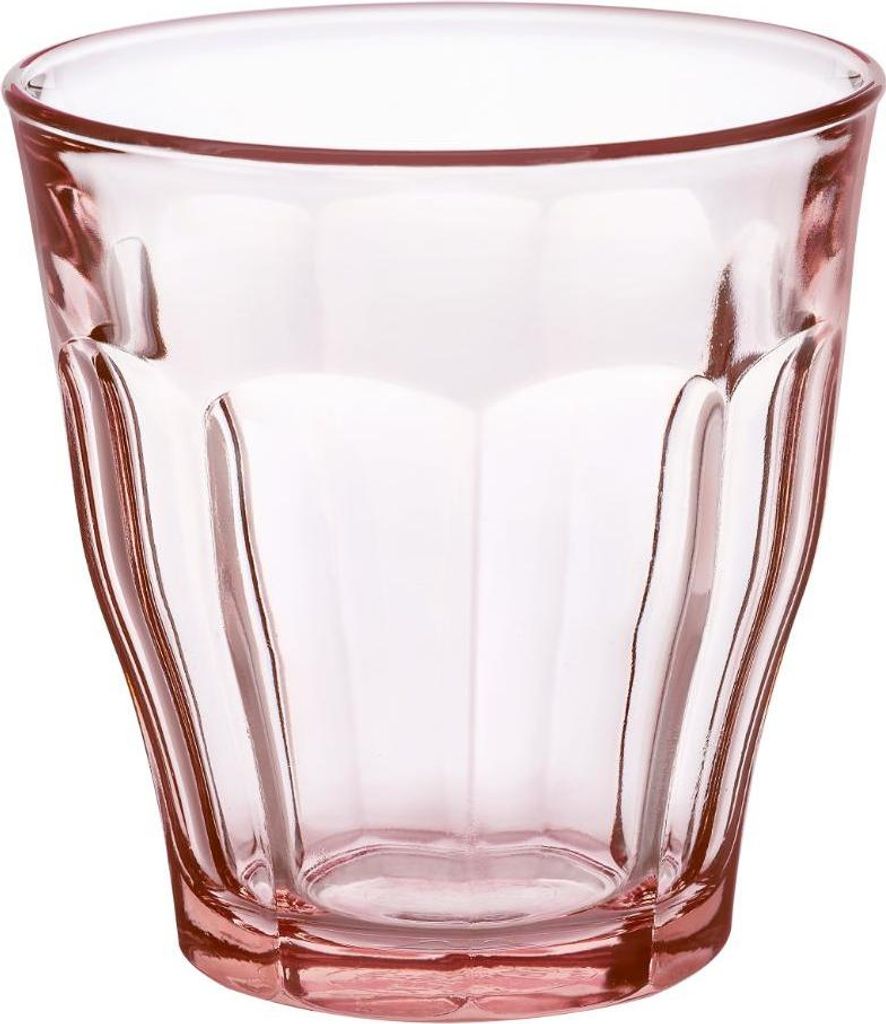 Duralex Set 4 Gläser gehärtetes Glas 25cl stapelbar, robuste Küchengläser für Wasser Saft Limonade, täglicher Gebrauch, bunte Farben, spülma...