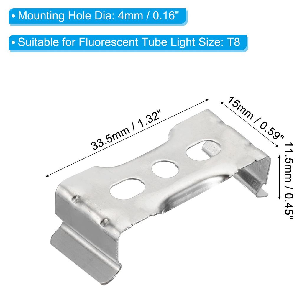 T8 LED Licht Halterungen, 20er Packung Befestigungsklammern fš¹r Leuchtstoffr?hrenhalterung, Lampenhalterung fš¹r Deckenleuchten, LSD Schlauch ...
