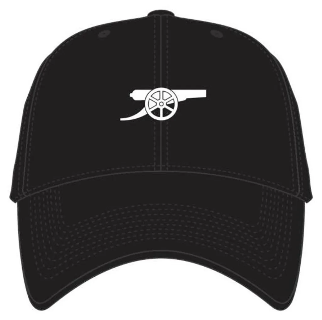 Casquette de Fan Arsenal en Coton Noir - Accessoire de Mode Sport Ajustable