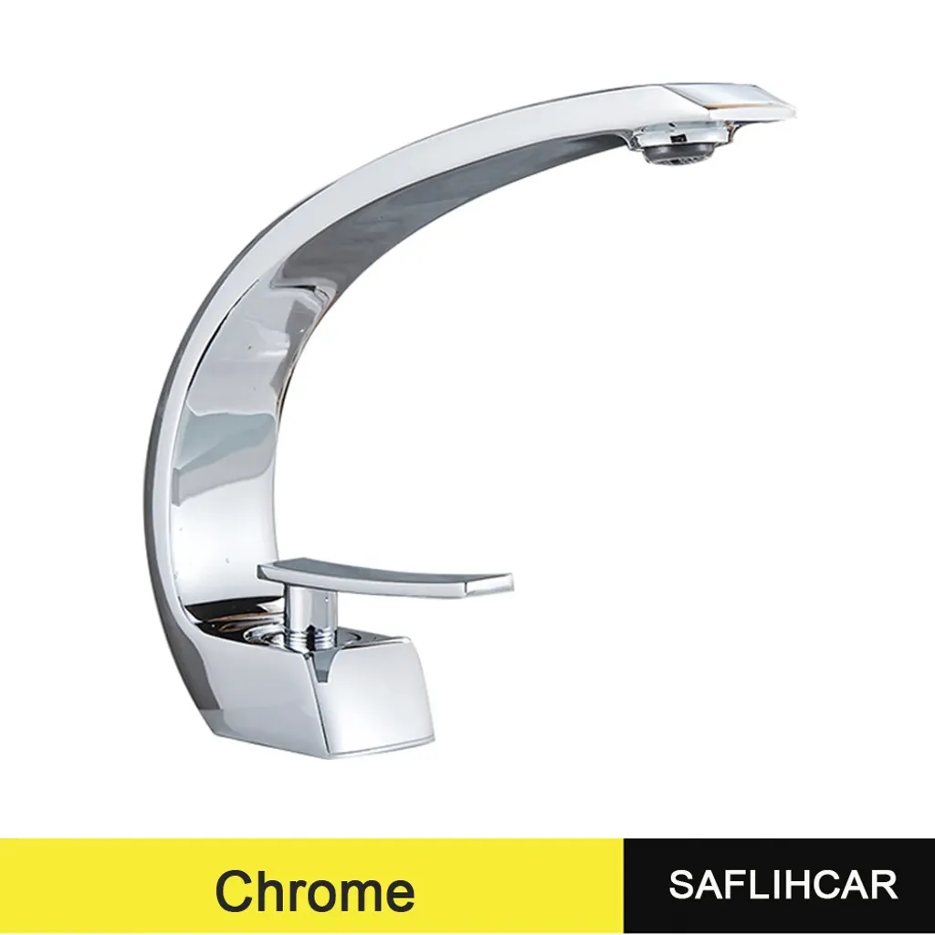 Rubinetto Bagno Moderno Monocomando Cromo - Miscelatore Caldo e Freddo - 2