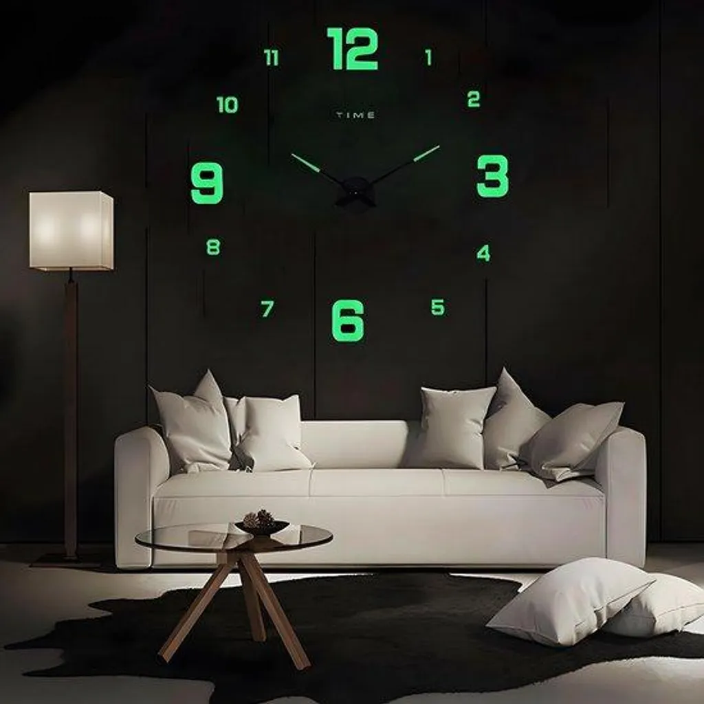 Horloge murale à faire soi-même avec effet miroir acrylique brillant