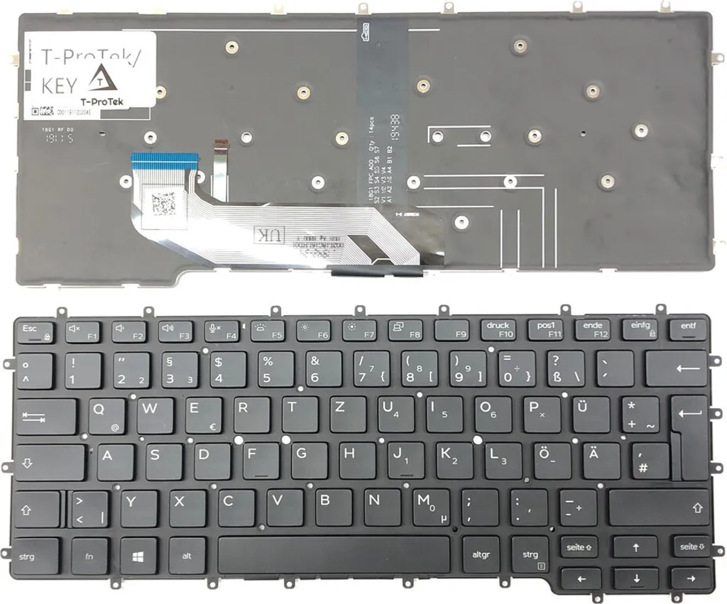 Clavier Français Dell Inspiron 14 7400 Noir pour Travail à Distance